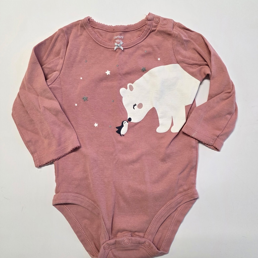 Polar Bear & Penguin Long Sleeve Onesie